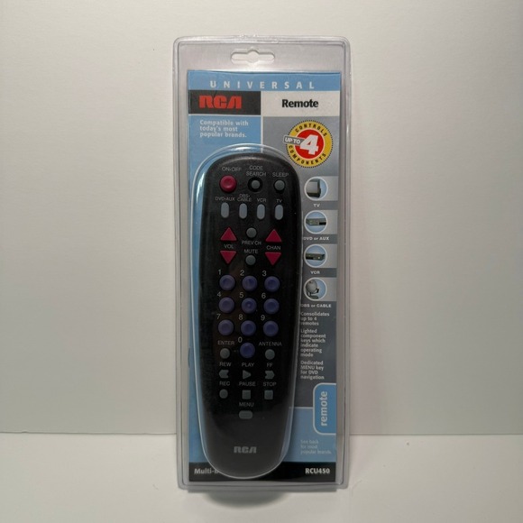 RCA Universal Remote Control Consolidates Up‎ To 4 Components RCU450 - Picture 1 of 3